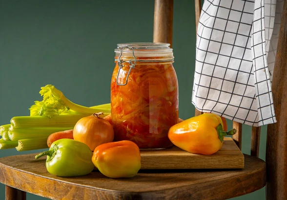 Рецепт «Хрустящий салат из&nbsp;болгарского перца на&nbsp;зиму»