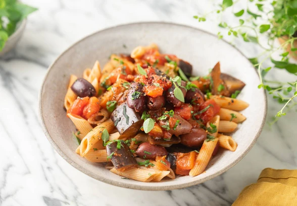 Рецепт «Перья с&nbsp;баклажанами»