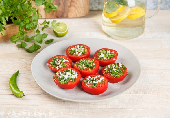 Рецепт «Стейки из&nbsp;томатов с&nbsp;острой сальсой»