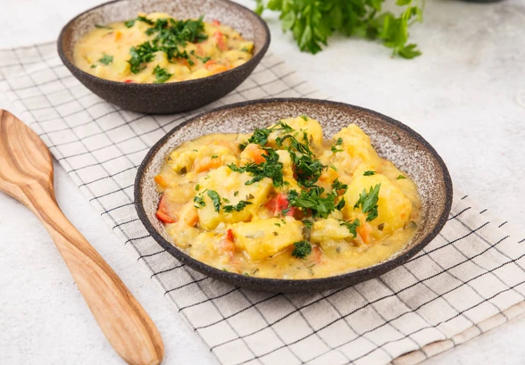 Рецепт «Густое рагу из&nbsp;овощей с&nbsp;нутовой мукой»