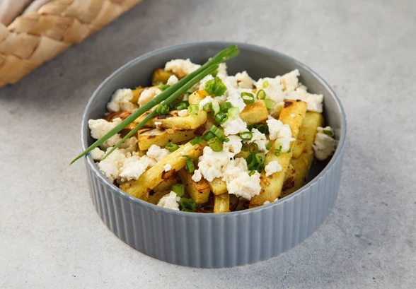 Рецепт «Жареный ямс с&nbsp;брынзой»