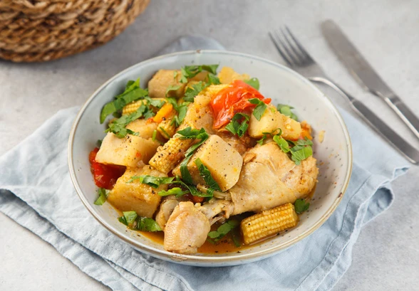 Рецепт «Рагу из&nbsp;ямса с&nbsp;курицей»