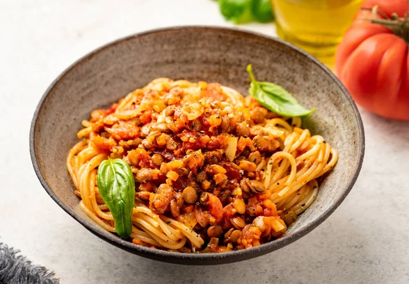 Рецепт «Спагетти а-ля&nbsp;Болоньезе с&nbsp;чечевицей»