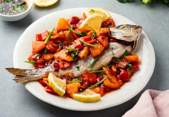Рецепт «Дорада в&nbsp;кисло-сладком соусе»