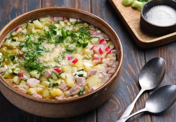 Рецепт «Окрошка на&nbsp;квасе»