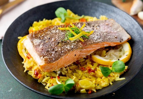 Рецепт «Форель с&nbsp;рисом бириани»