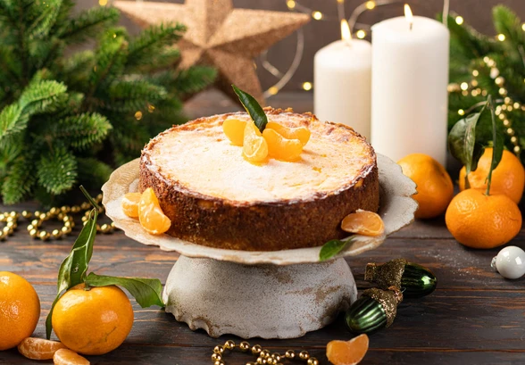 Рецепт «Новогодний пирог с&nbsp;цитрусовым суфле»