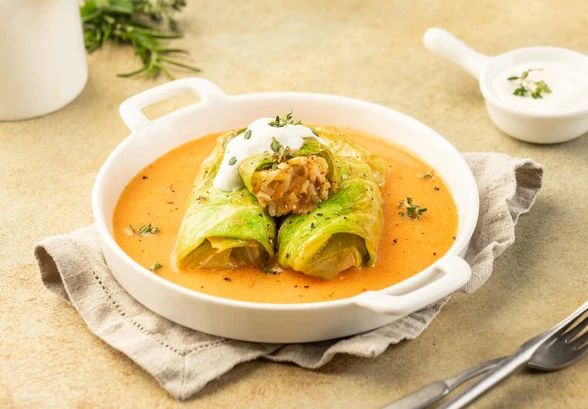 Рецепт «Вегетарианские голубцы без&nbsp;мяса с&nbsp;грибами»