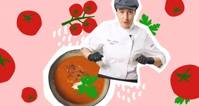 Готовим томатный суп с&nbsp;базиликом