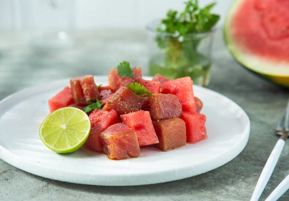 Рецепт «Севиче из&nbsp;тунца и&nbsp;арбуза»