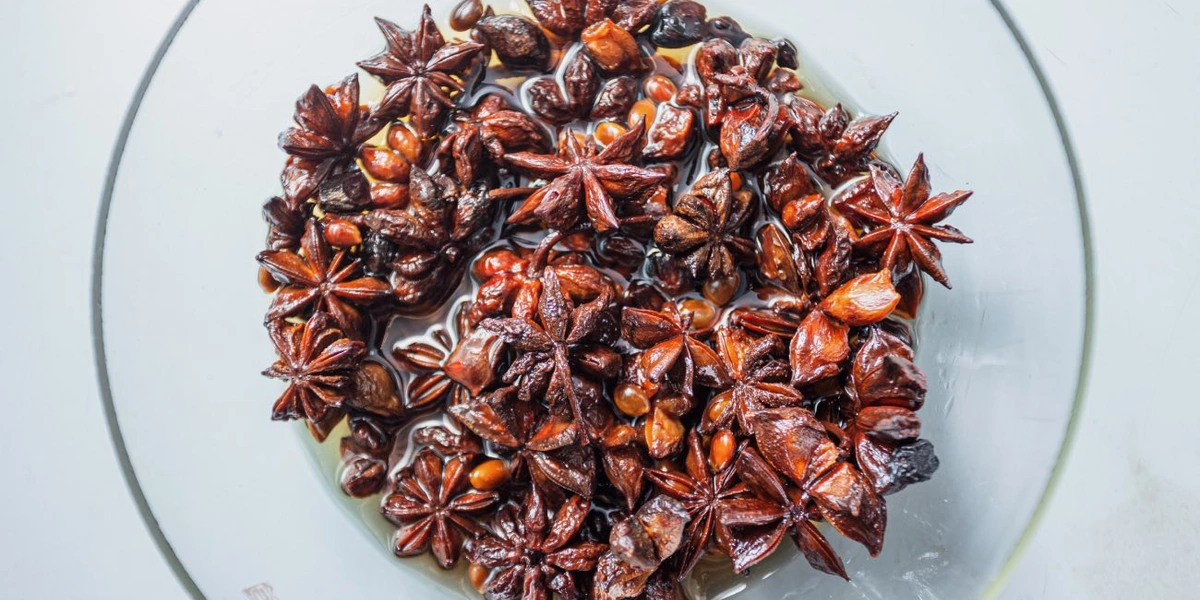 Так во&nbsp;время экстракции выглядит бадьян, который используют при&nbsp;приготовлении напитка «Тархун»