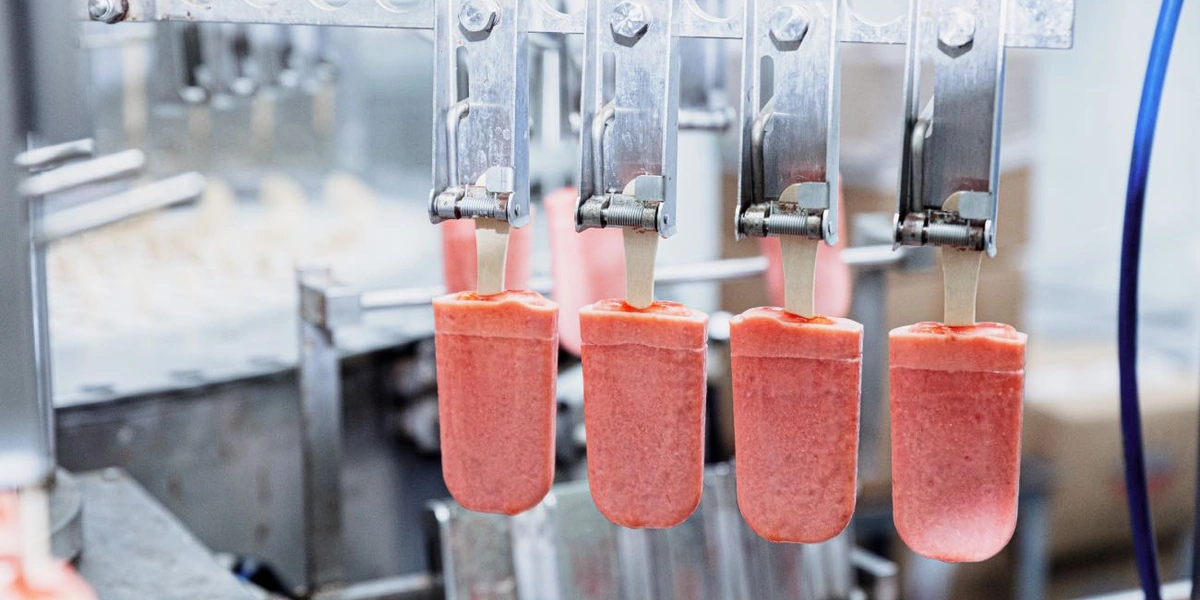 Через 15 минут фруктовый лёд готов