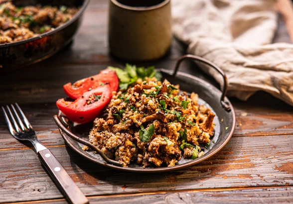 Рецепт «Гречка на&nbsp;костре с&nbsp;лисичками»