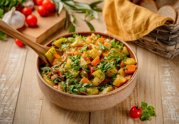 Рецепт «Рагу из&nbsp;кабачков и&nbsp;картошки»