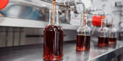 После того как сироп сварен, он попадает в&nbsp;огромную бочку ёмкостью 200 литров. Здесь сироп будет ожидать своего часа, чтобы быть разлитым в&nbsp;стеклянную тару