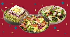 Оливье, Мимоза, с&nbsp;кальмарами и&nbsp;с&nbsp;клубникой: 20 новогодних салатов от&nbsp;поваров ВкусВилла