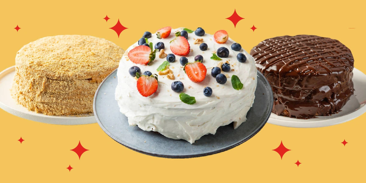 «Медовик», «Наполеон», бисквитный и&nbsp;ещё 5 рецептов тортов, любимых с&nbsp;детства