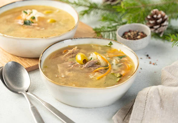 Рецепт «Кислые щи с&nbsp;запечённой птицей»
