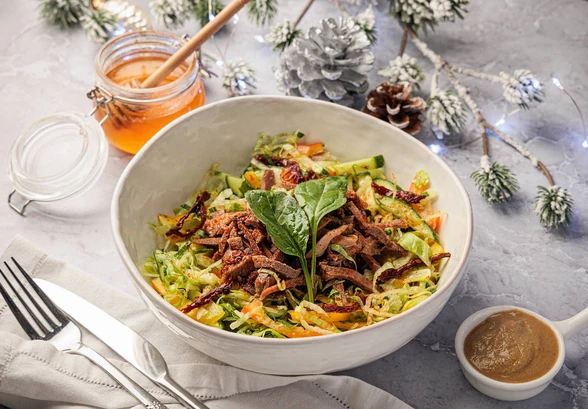 Рецепт «Салат из&nbsp;языка с&nbsp;овощами»