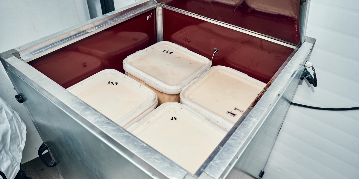 Мёд попадает на&nbsp;производство в&nbsp;кристаллизованном виде, иначе говоря — засахаренным. Его сначала топят при&nbsp;температуре 45 градусов, а потом отправляют в&nbsp;машину, которая смешивает его с&nbsp;другими ингредиентами — какао-маслом, тёртым какао и&nbsp;сухим молоком. Так получается молочный шоколад на&nbsp;меду