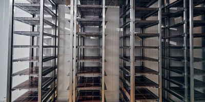 Шоколад в&nbsp;поликарбонатных формах остужается после&nbsp;розлива в&nbsp;холодильной камере