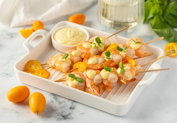 Рецепт «Креветки на&nbsp;шпажках с&nbsp;каринезом»