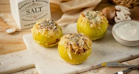 Капуста кольраби, фаршированная грибами