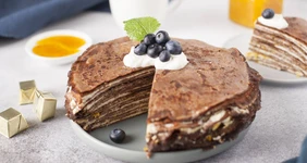 Блинный торт шоколадный