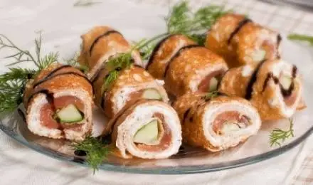 Рецепт «Роллы из&nbsp;блинчиков»