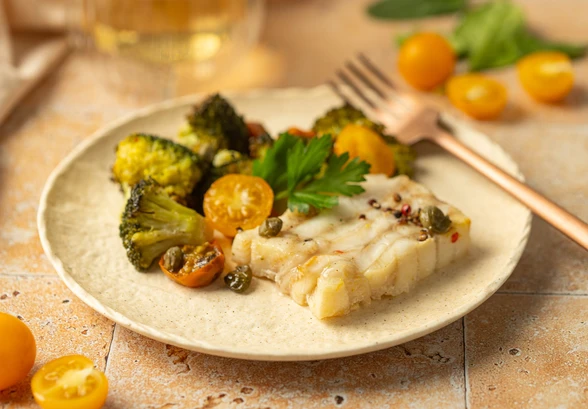 Рецепт «Палтус, запечённый с&nbsp;овощами»