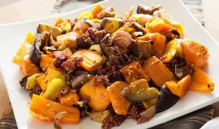 Рецепт «Осенние овощи с&nbsp;коричневым рисом»