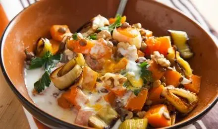 Рецепт «Салат с&nbsp;тыквой и&nbsp;чечевицей»