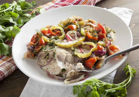 Рецепт «Сазан с&nbsp;ароматными овощами »