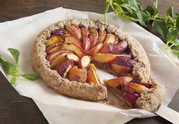 Рецепт «Деревенский пирог с&nbsp;персиками»