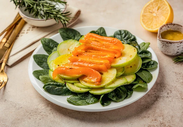 Рецепт «Карпаччо из&nbsp;овощей с&nbsp;заправкой винегрет»