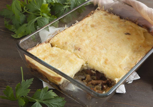 Рецепт «Запеканка с&nbsp;лисичками и&nbsp;баклажанами»