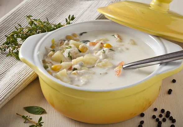 Рецепт «Быстрый суп из&nbsp;трески горячего копчения»