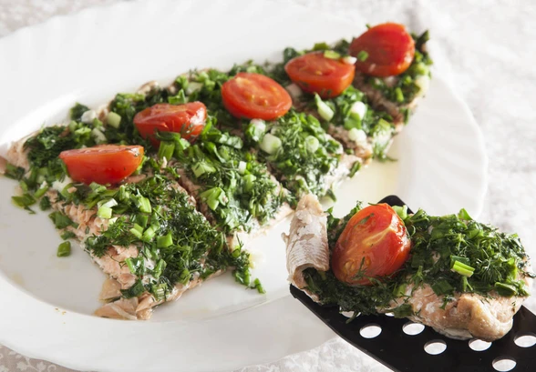 Рецепт «Филе горбуши в&nbsp;травах»