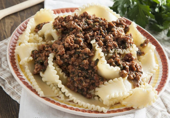 Рецепт «Паста с&nbsp;утиным рагу»