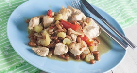 Рагу из&nbsp;индейки с&nbsp;фасолью и&nbsp;овощами