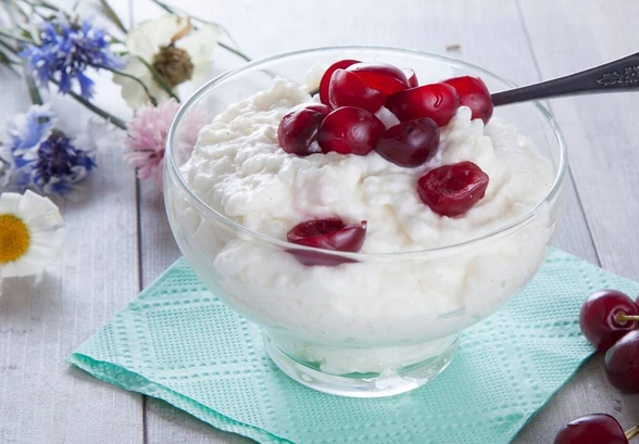 Рецепт «Рисовый мусс с&nbsp;вишней»