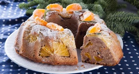 Цитрусовый новогодний пирог