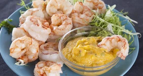 Аргентинские креветки с&nbsp;соусом из&nbsp;манго