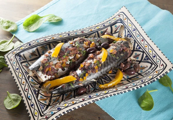 Рецепт «Скумбрия с&nbsp;солеными лимонами»