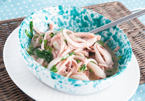 Рецепт «Щупальца кальмаров с&nbsp;черемшой»