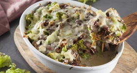 Запеканка с&nbsp;фасолью и&nbsp;шампиньонами