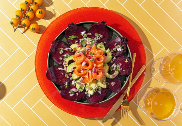 Рецепт «Карпаччо из&nbsp;свёклы с&nbsp;форелью»