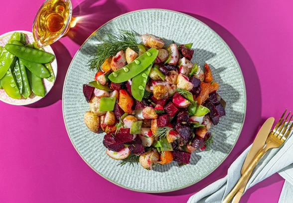 Рецепт «Летний винегрет из&nbsp;молодых овощей»