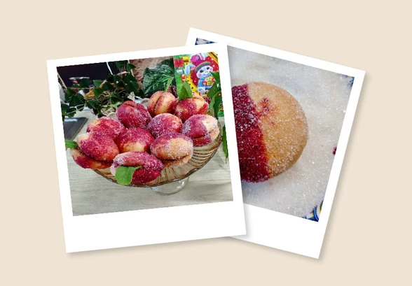 Рецепт «Пирожное «Персик» с&nbsp;варёной сгущёнкой»