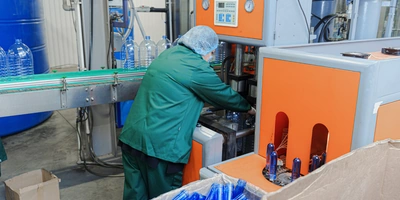 Из маленьких колбочек-преформ под&nbsp;воздействием высоких температур и&nbsp;давления выдувают большие 6-литровые бутылки